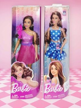 Lot Of (2) Curvy Barbie & Diabetic Barbie Fashionistas Dolls #245 & #225 NIB